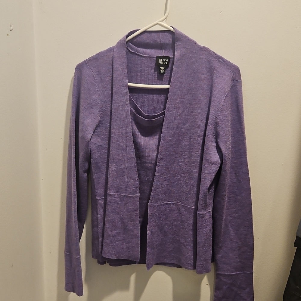 Eileen Fisher Lavender Knit Top